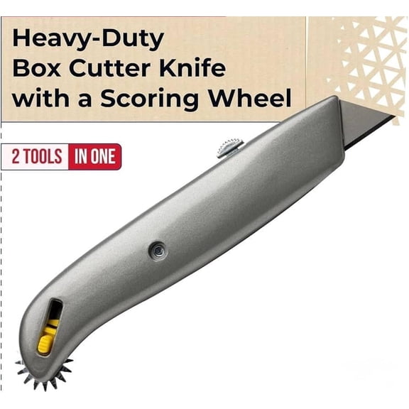 Heavy Duty Utility Retractable Knife Scoring Wheel Box Sizer Carton Resizer 2 in 1
