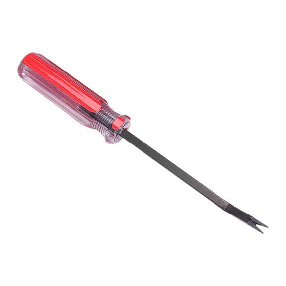 Heavy-Duty V-Shaped Bent Nail Puller, High Carbon Steel Pry Bar for Woodworking, Door Rivet Removal Tool, Anti-Rust Ergonomic Grip, 8 Inch