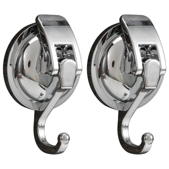 Heavy Duty Vacuum Suction Cup Hooks (2 Pack) For Kitchen Bathroom Restroom Organization