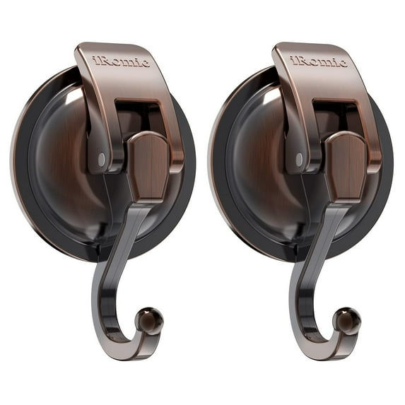 Heavy Duty Vacuum Suction Cup Hooks (2 Pack) for Kitchen, Bathroom and Toilet Organization