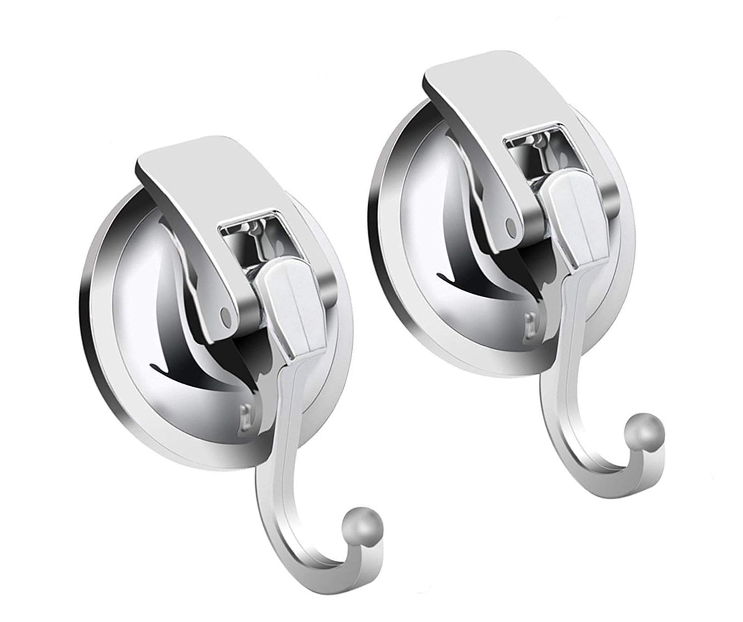 Heavy Duty Wall Hanger Vacuum Suction Cup Hooks (2Pack), Strong Plastic ...