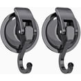 thumbnail image 1 of Heavy Duty Vacuum Suction Cup Hooks (2Pack) for Shower,Glass Window,Kitchen&Bathroom&Restroom Organization，Gun Silver., 1 of 11