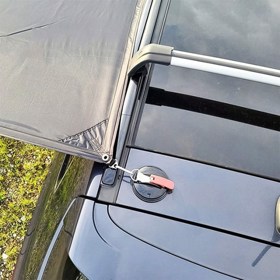 Heavy‑Duty Vacuum Suction Hook Camping Suction Cup Anchor With Metal D‑Ring Buckle Weather‑Resistant Car Awning Tie‑Down Holder For Tent Canopy Outdoor Camping Picnic Hiking
