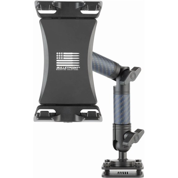 Heavy Duty Vehicle Tablet Mount with Adjustable Mounting Arm Articulating Joint 20mm AMPS Ball Dash Mount