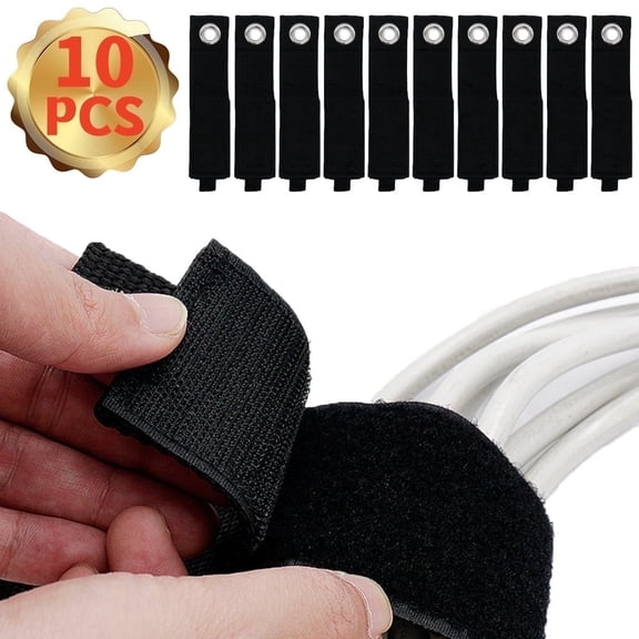 Heavy-Duty Velcro Storage Straps, 13 inch 10-pack for Garage Organization