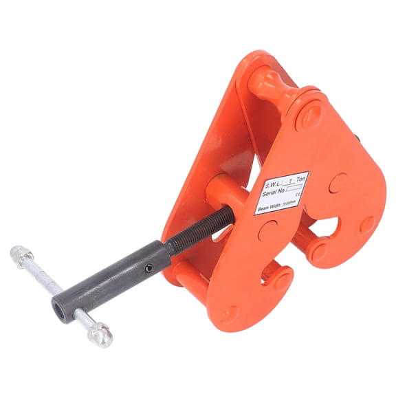 Heavy Duty Vertical Beam Clamp Rigging and Lifting Tool with 2200 lbs / 1000 kg Capacity