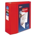 thumbnail image 1 of Heavy-Duty View Binder With Durahinge And Locking One Touch Ezd Rings, 3 Rings, 5" Capacity, 11 X 8.5, Red | Bundle of 2 Each, 1 of 5