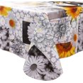 thumbnail image 1 of Heavy Duty Vinyl Tablecloth with Flannel Backing Waterproof Oil-Proof PVC Table Cloth Stain-Resistant Wipeable Rectangle or Square Table Cover for Indoor and Outdoor (Sunflower, 60X102 Inch), 1 of 6