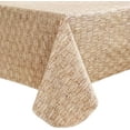 thumbnail image 1 of Heavy Duty Vinyl Tablecloth with Flannel Backing Waterproof Oil-Proof PVC Table Cloth Stain-Resistant Wipeable Rectangle or Square Table Cover (Weave, 60X102 Inch), 1 of 6