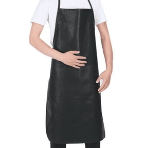Heavy Duty Vinyl Waterproof Apron for Unisex Adult, Ultra Lightweight, Industrial Apron, Black 42"x26"