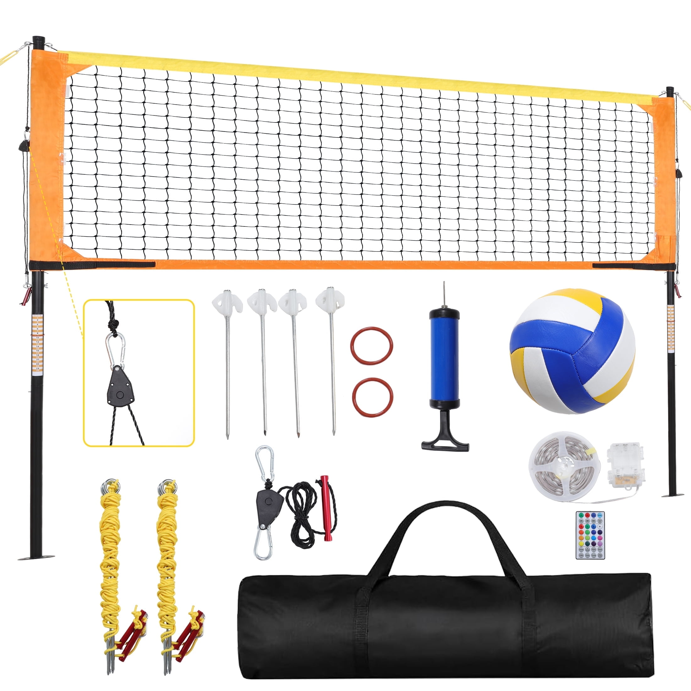 Heavy Duty Volleyball Net Outdoor With Anti-Sag System, Adjustable ...
