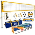 Heavy Duty Volleyball Net Set, AntiSag Design, Adjustable Aluminum