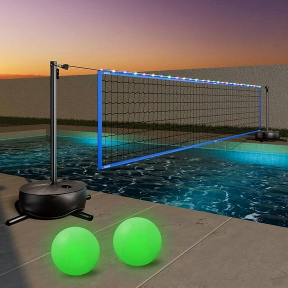 Heavy-Duty Volleyball Net with Frame for Beach, Pool & Backyard, Extra Large Tournament Size Includes Storage Bag for School & Family Games