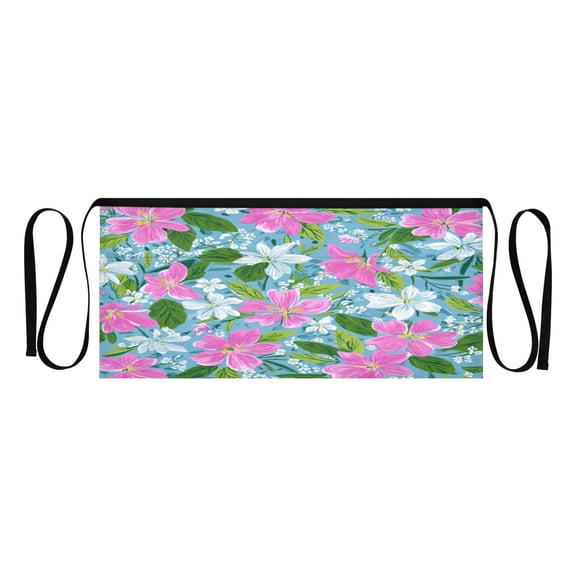 Heavy Duty Waist Apron with 3 Pockets Water Resistant Commercial Grade for Waiters, Servers, Bartenders, Chefs, Gardeners, and Home Use Lily Pulitzer Floral Pattern