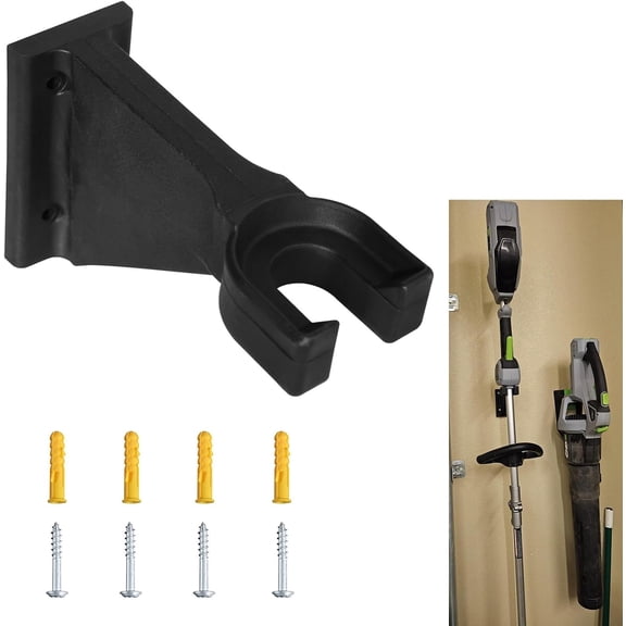 Heavy-Duty Wall Hanging Holder for Garden Power Tools Fits EGO 56V Trimmer | Garage storage organizer, 4-hole storage hooks for trimmer, holds up to 250lbs, Premium materials, For ryobi tool hanger