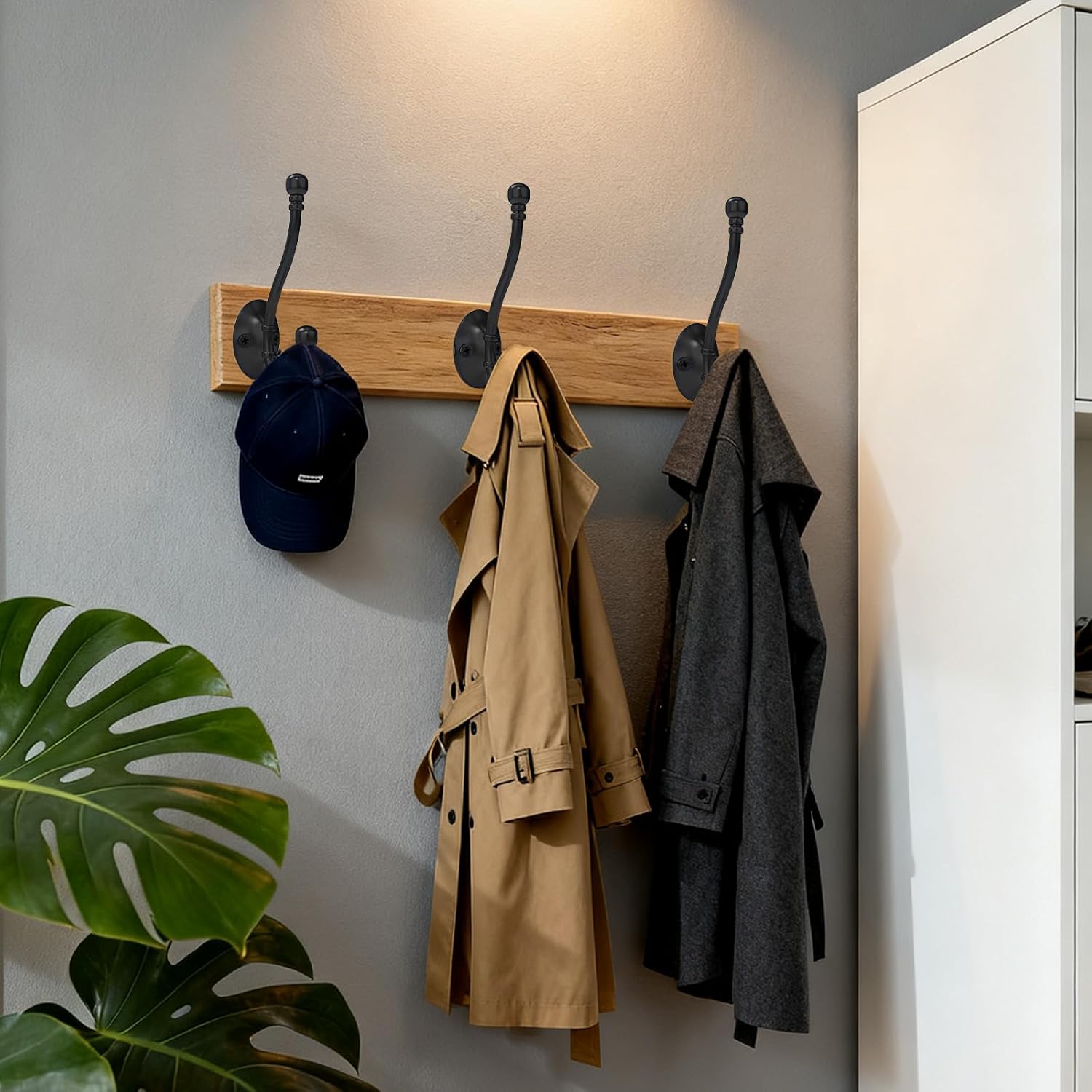 Heavy Duty Wall Hooks for Hanging, Metal Coat Hooks Wall Mount, Easy to ...