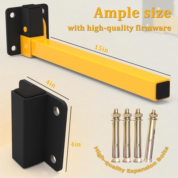 Heavy Duty Wall Mount Lumber Storage Rack 6 Pack - Sturdy Metal Garage Shelving for Firewood, Tools & Pipes - Rust Resistant  Friendly Organizer
