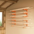 thumbnail image 1 of Heavy Duty Wall Mount Lumber Storage Rack with 6 Levels, 1200 LBS Capacity, Orange, 1 of 8