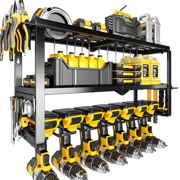 Heavy Duty Wall Mount Power Tool Organizer Storage Rack For Garage Workshop Home Tool Storage Organization