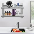 thumbnail image 1 of Heavy-Duty Wall Mount Shelf - 35kg Load, 47" Stainless Steel Storage Rack for Kitchen/Garage/Lab, with Reinforced Brackets, 1 of 14