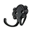 thumbnail image 1 of Heavy Duty Coat Hooks - Wall Mounted Black Metal Double Robe Hooks for Hanging Coats Towels Keys Hats Cups Bags and Scarves, 1 of 6