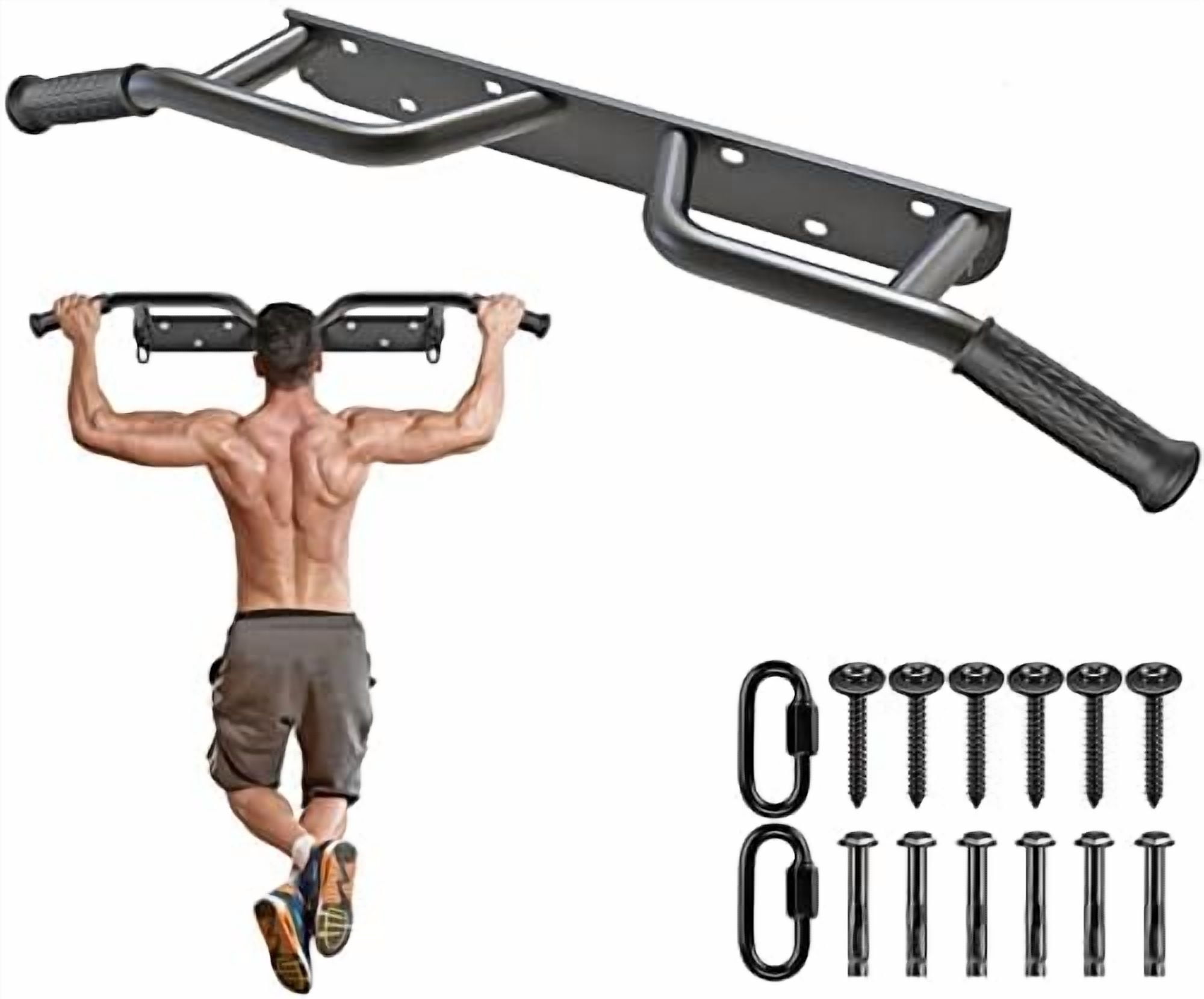 Heavy Duty Wall Mounted Doorway Pull Up Bar, Multifunctional Chin Up Bar, Portable Fitness Door Bar, Body Workout Home Gym System Multi Handle