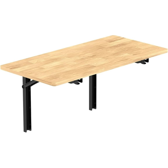 Heavy Duty Wall Mounted Folding Workbench, Space-Saving Collapsible Wall Table/Desk for Garage Workshop, Holds Up to 550lbs(Board Size: 32 x 18inch)