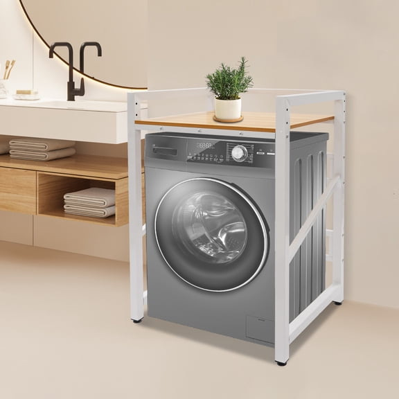 Heavy Duty Washer Dryer Stacking Rack Standing Storage Shelf Wash Machine Frame Total Load Capacity: 300kg/661.39 lbs