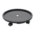 thumbnail image 1 of Heavy Duty Water Bottle Mover with Smooth Rolling Casters - 29cm Round Plastic Dolly for 5-Gallon Bottles, Ideal for Home, Office & Commercial Use (Black/White), 1 of 4