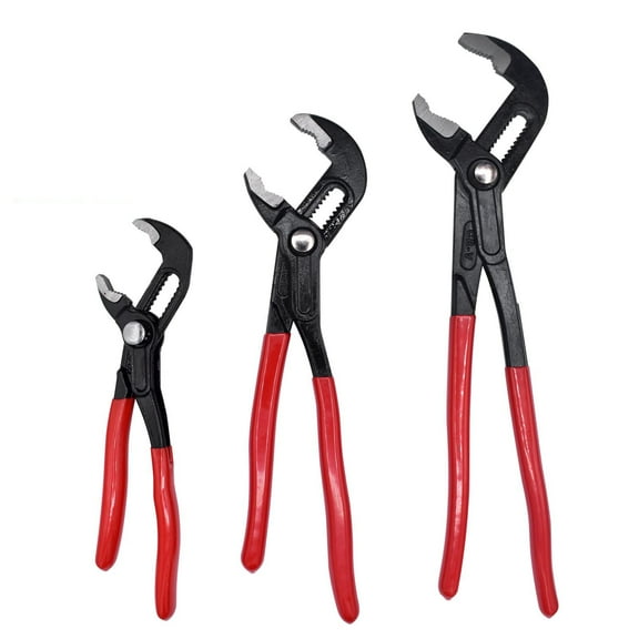 Heavy Duty Water Pump Pliers, Large Plumbing Tool, Groove Slip Joint Set, Push Button Quick Adjustable Pliers