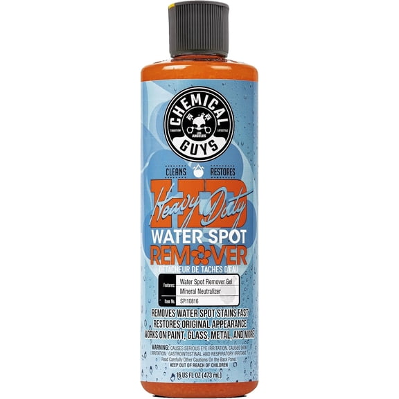 Heavy Duty Water Spot Remover Gel for Paint, Glass, and Metal - Mineral and Water Spot Remover for Cars, Trucks, Motorcycles, RVs & More - 16 oz