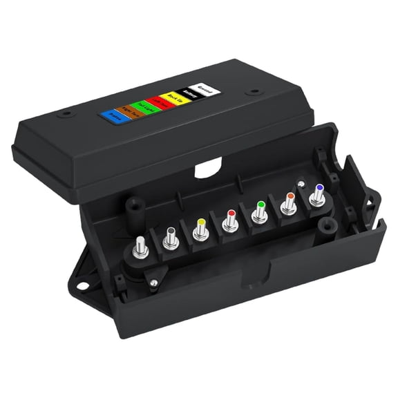 Heavy Duty Waterproof 7 Way Junction Box Easy Installation Electric Wire Connection Box For RVs Camping Vehicle Circuits