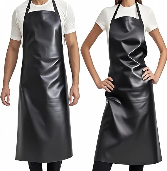 Thicker Rubber Apron, 51.18 X 35.43" Adjustable Apron, Heavy Duty Oil & Chemical Resistant Work Apron, Extra Long Waterproof Aprons For Dish Washing, Gardening, Lab Work, Butcher & Dog Grooming, Black - View #11