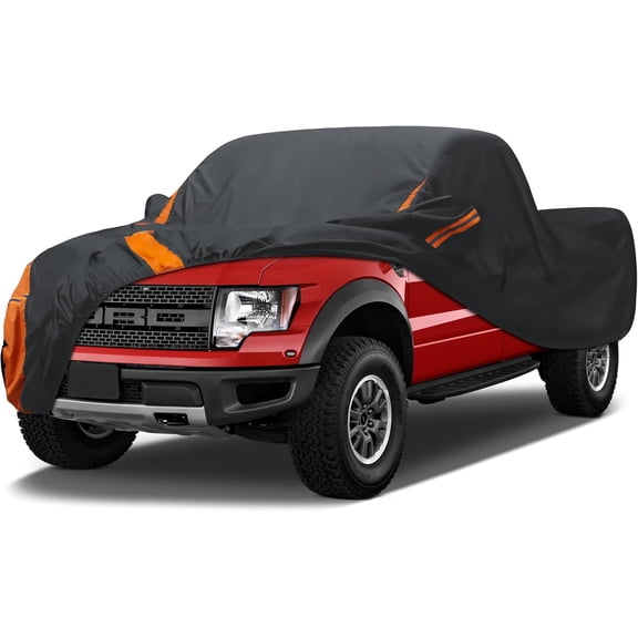Heavy Duty Waterproof Car Cover for Trucks All Weather, UV Resistant, Snowproof Fit Length 210 inches Regular Cab Short Box Ford Ranger/F100,Chevy C10 S10,Ram 150/250,Nissan Frontier etc