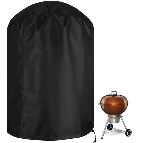 Heavy Duty Waterproof Charcoal Kettle Grill Cover 28" D Barrel Cover with Drawstring Oxford cloth barbecue cover