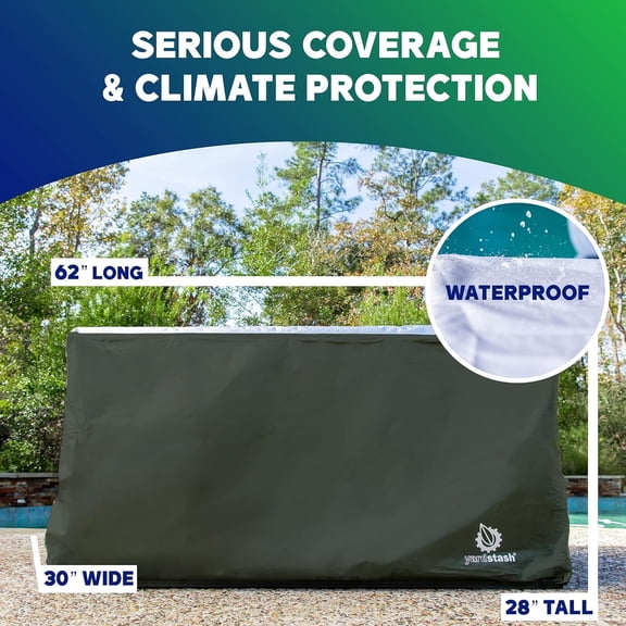 Heavy Duty Waterproof Deck Box Cover XXL Green - Resistant Storage Protection for Outdoor Furniture