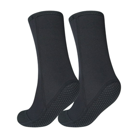 Heavy Duty Waterproof Dive Socks, Black XL/XXL - Comfortable Neoprene Footwear for Snorkeling, Swimming & Beach Activities