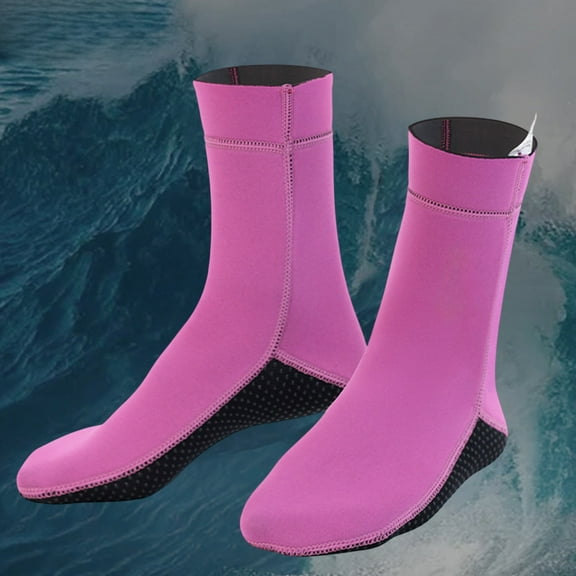 Heavy Duty Waterproof Dive Socks | Chloroprene Rubber | Snorkeling, Swimming, Surfing, Watersports | Quick Dry, Reinforced Sole, Non Slip Grip | Unisex Comfort Footwear | 1 Pair | 26x17.5x3cm