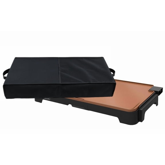 Heavy Duty Waterproof Dust Cover for 12" x 22" Electric Griddle With Two Side Handles,Accessories Compartment,Compatible With BELLA XL Electric Ceramic Titanium Griddle 14648 Y101