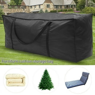 KOCKABC Outdoor Cushion Storage Bag 2 PCS, 68 Outdoor Pillow Storage Bag  with 2 Handles, Extra Large Opening Waterproof Zippered Patio Cushion