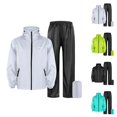 thumbnail image 1 of Heavy Duty Waterproof Motorcycle Rain Suit Hooded Rain Jacket and Pants for Riding, Cycling, Travel & Outdoor Work, 1 of 6