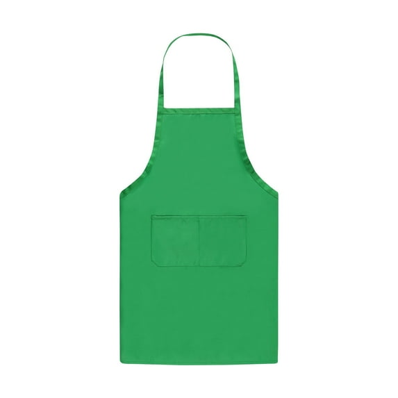 Heavy-Duty Waterproof PVC Chef Apron for Cooking, Baking, Grilling & Work, Adjustable Kitchen Apron with Double Pockets, Durable Nylon Workwear for Men & Women Green,2pc