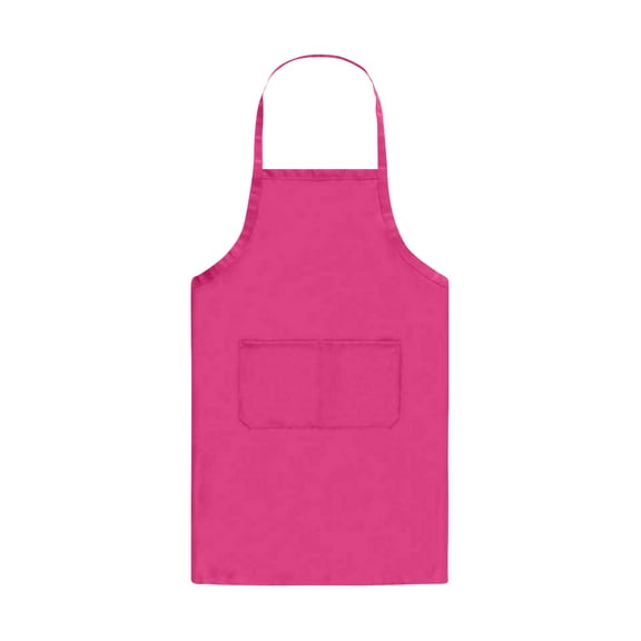 Heavy-Duty Waterproof PVC Chef Apron for Cooking, Baking, Grilling & Work, Adjustable Kitchen Apron with Double Pockets, Durable Nylon Workwear for Men & Women Hot Pink