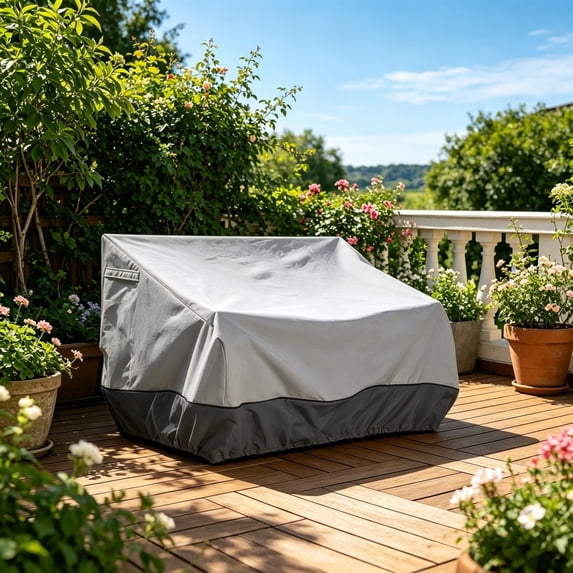 Heavy Duty Waterproof Patio Chair Cover with Drawstring, UV Resistant All-Weather Protection for Outdoor Furniture, Ideal for Garden and Deck Use Gray
