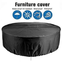 Heavy Duty Waterproof Patio Furniture Covers - Round Table Cover, UV Resistant & Dustproof