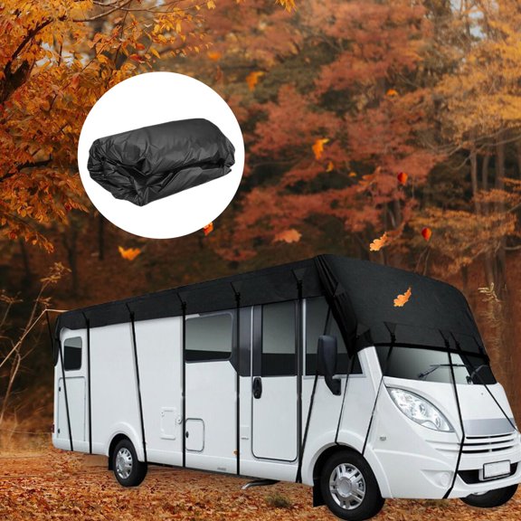 Heavy Duty Waterproof RV Roof Cover UV Snow Dust Resistant Top Protector for Class A/B/C Motorhomes