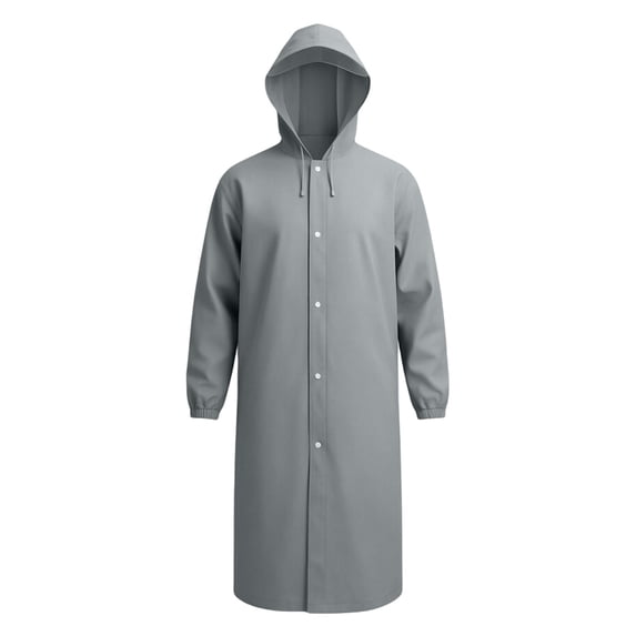 Heavy Duty Waterproof Raincoat, Thickened Outdoor Rain Jacket with Adjustable Hood, Windproof Breathable Hiking Rain Gear for Camping, Travel, and All-Weather Protection