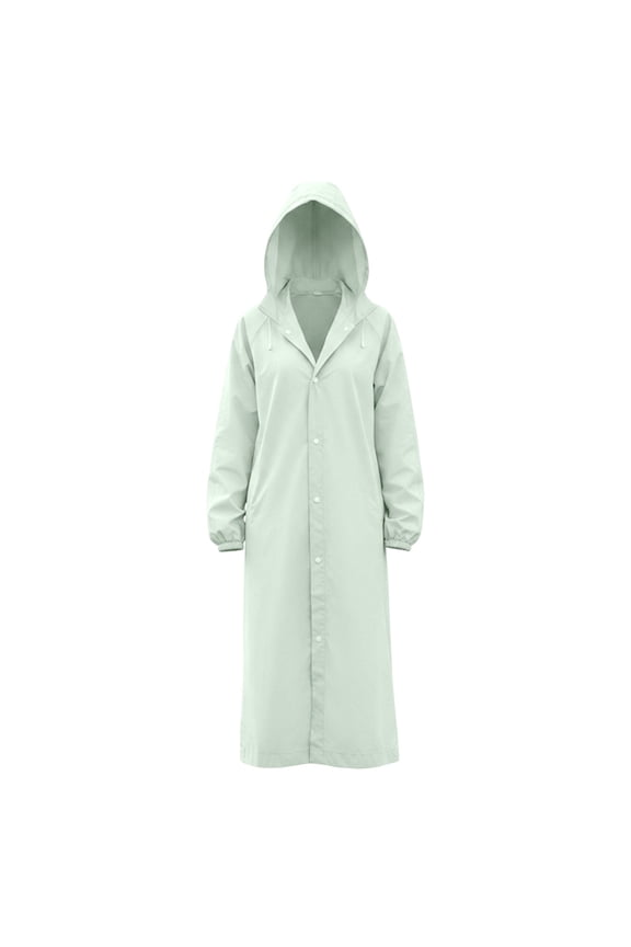 Heavy Duty Waterproof Raincoat, Thickened Outdoor Rain Jacket with Adjustable Hood, Windproof Breathable Hiking Rain Gear for Camping, Travel, and All-Weather Protection