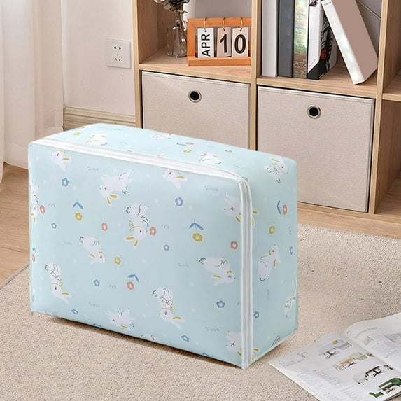 Heavy-Duty Waterproof Storage Bag with Secure Double Zipper, Reinforced Handles - Extra Large Foldable Organizer for Travel, Camping, Moving, Dorm & Home (58x40x22cm) Space Saver