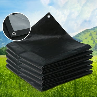 Heavy-Duty Waterproof Tarp, Blue & Orange Double-Layer PE Plastic, Reinforced Corners, 6-Line Edging, UV-Resistant, PVC-Coated Fabric, Truck Canopy Cover, Rainproof Sunshade Cloth, 45x30x10cm